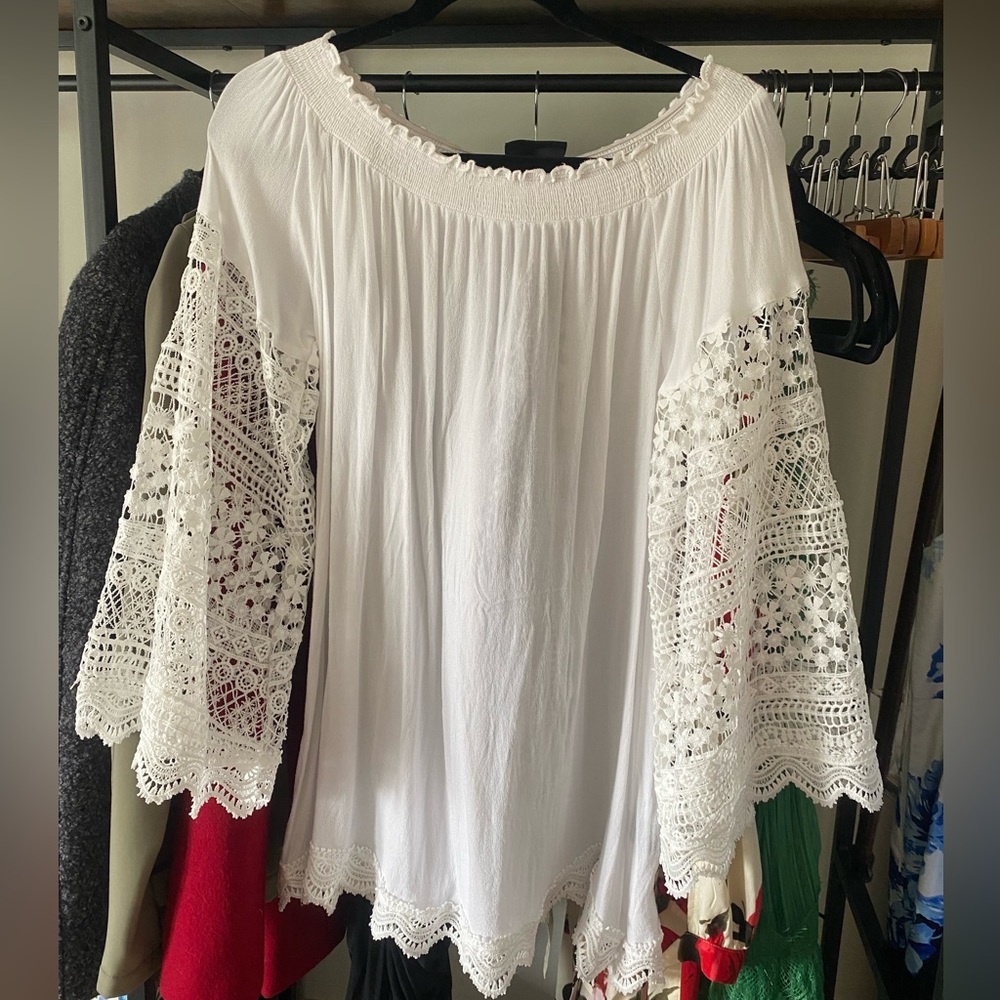 VICI Off the Shoulder Shirt Dress